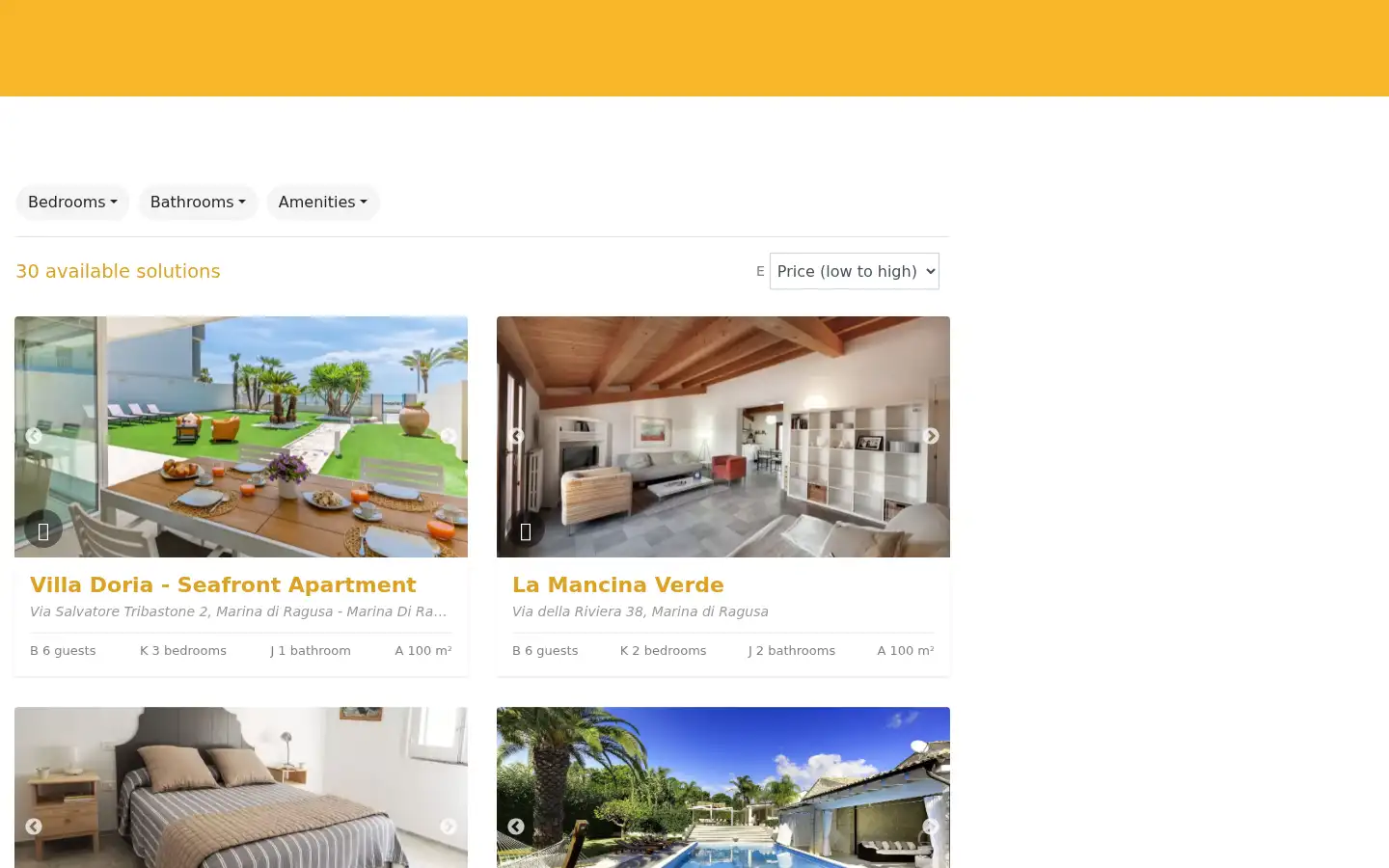 Screenshot of siciliacasevacanze.com