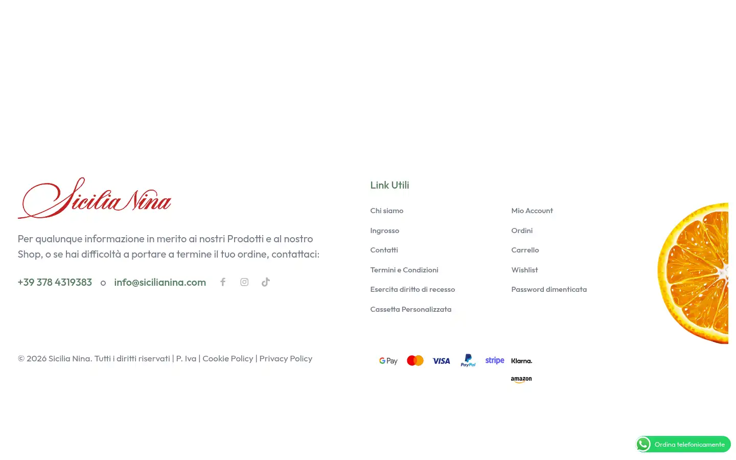 Screenshot of sicilianina.com