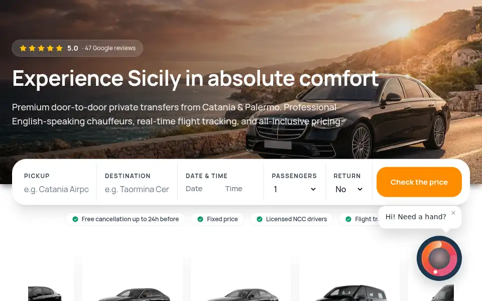 Screenshot of sicilyairporttransfer.it
