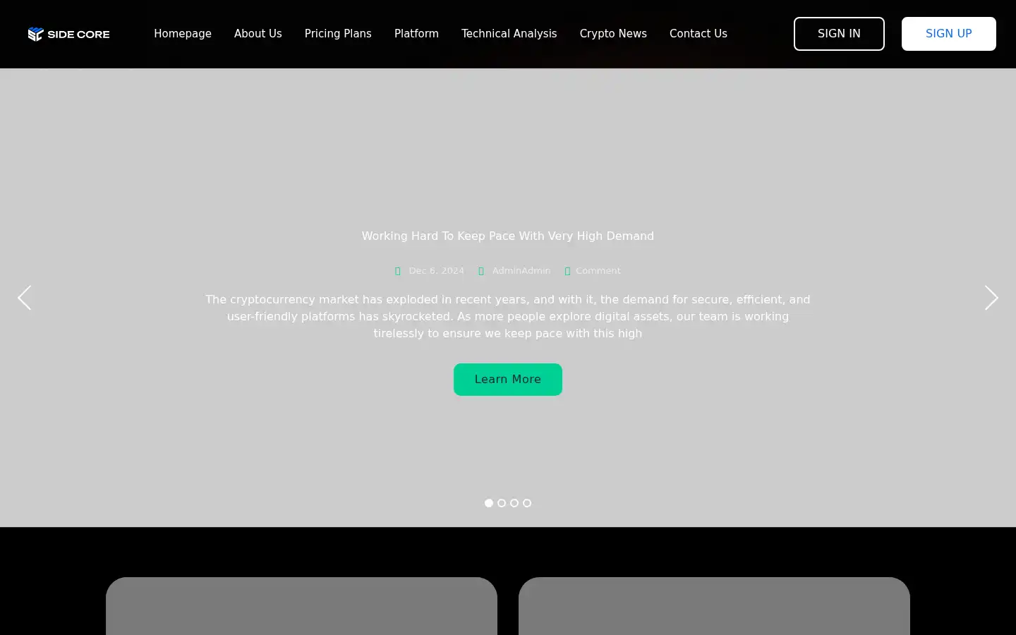 Screenshot of sidecore.co