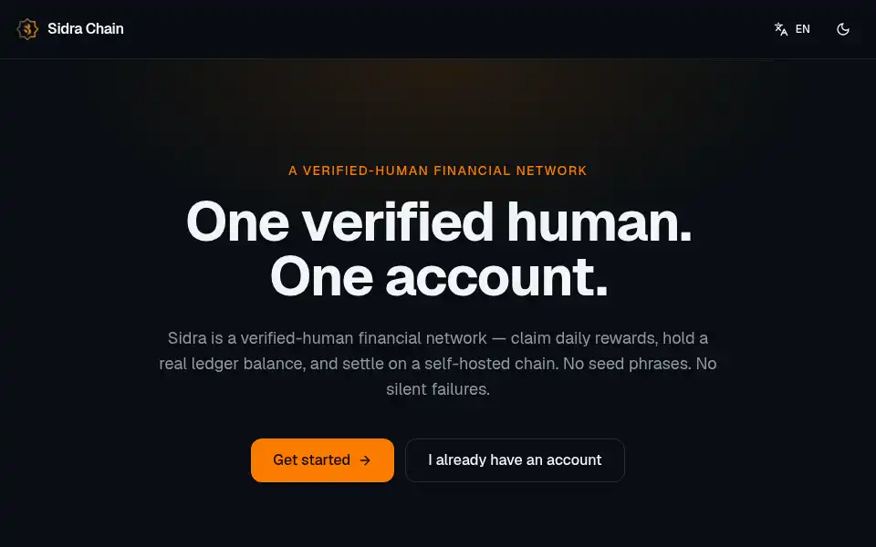 Screenshot of sidrachain.com