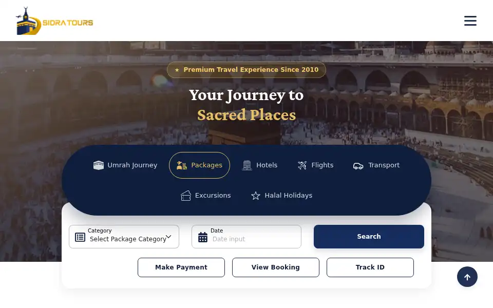 Screenshot of sidratours.com