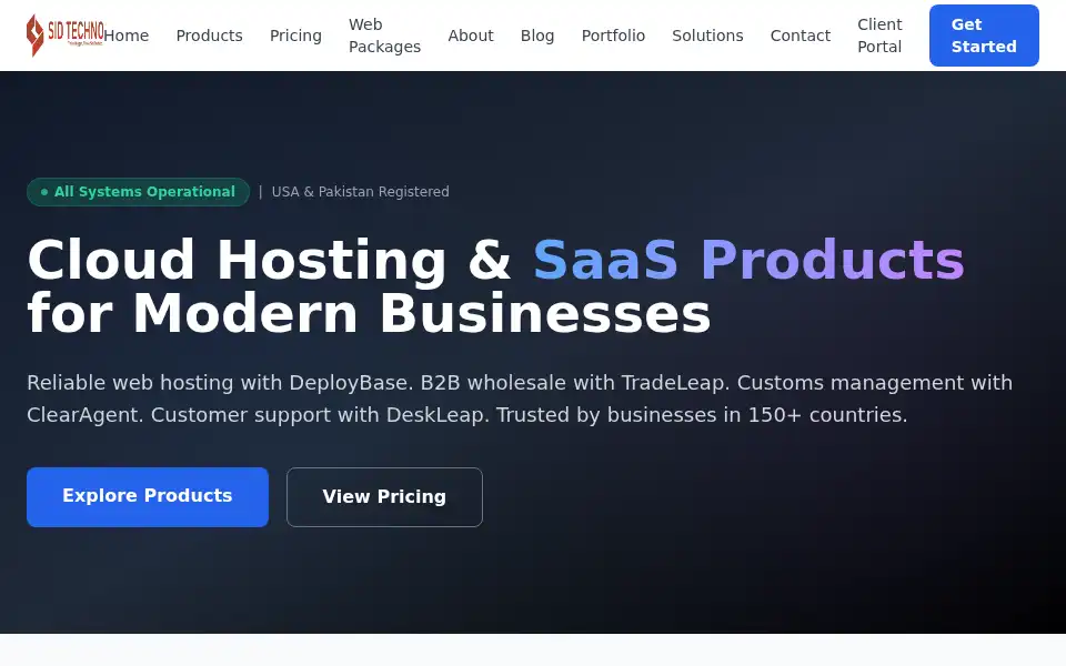 Screenshot of sidtechno.com
