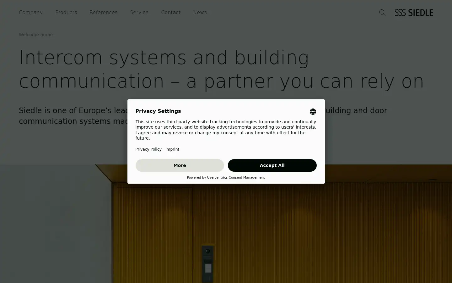 Screenshot of siedle.com
