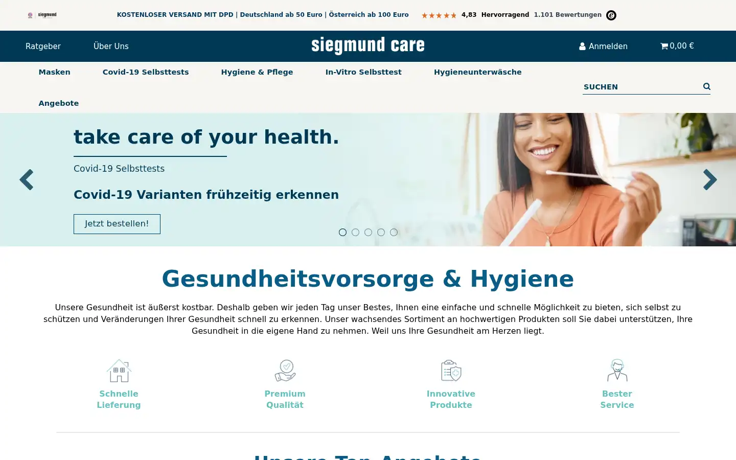 Screenshot of siegmund.care