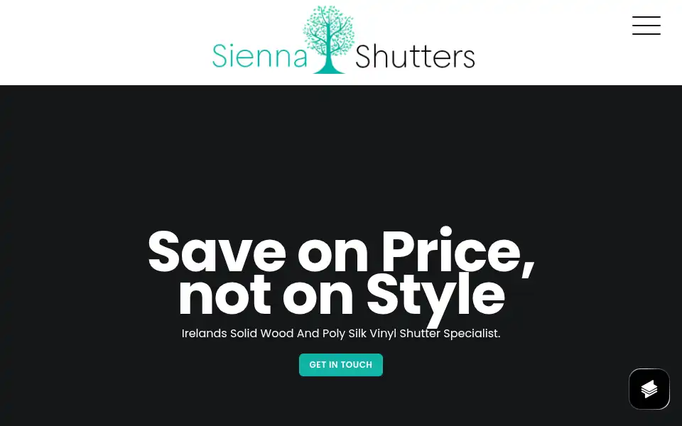 Screenshot of siennashutters.ie