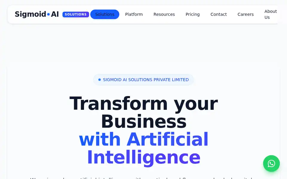 Screenshot of sigmoidai.co.in