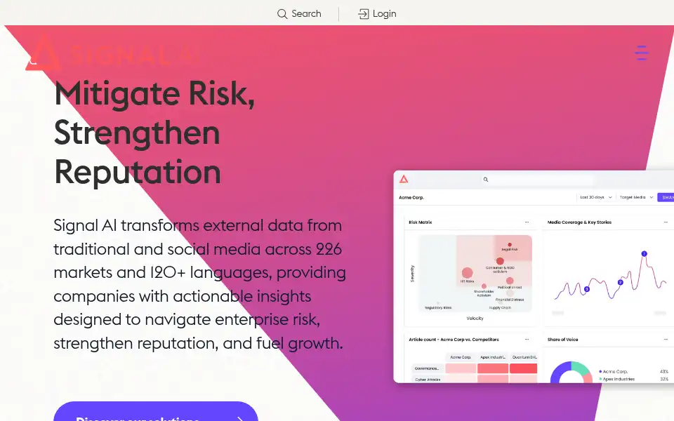 Screenshot of signal-ai.com