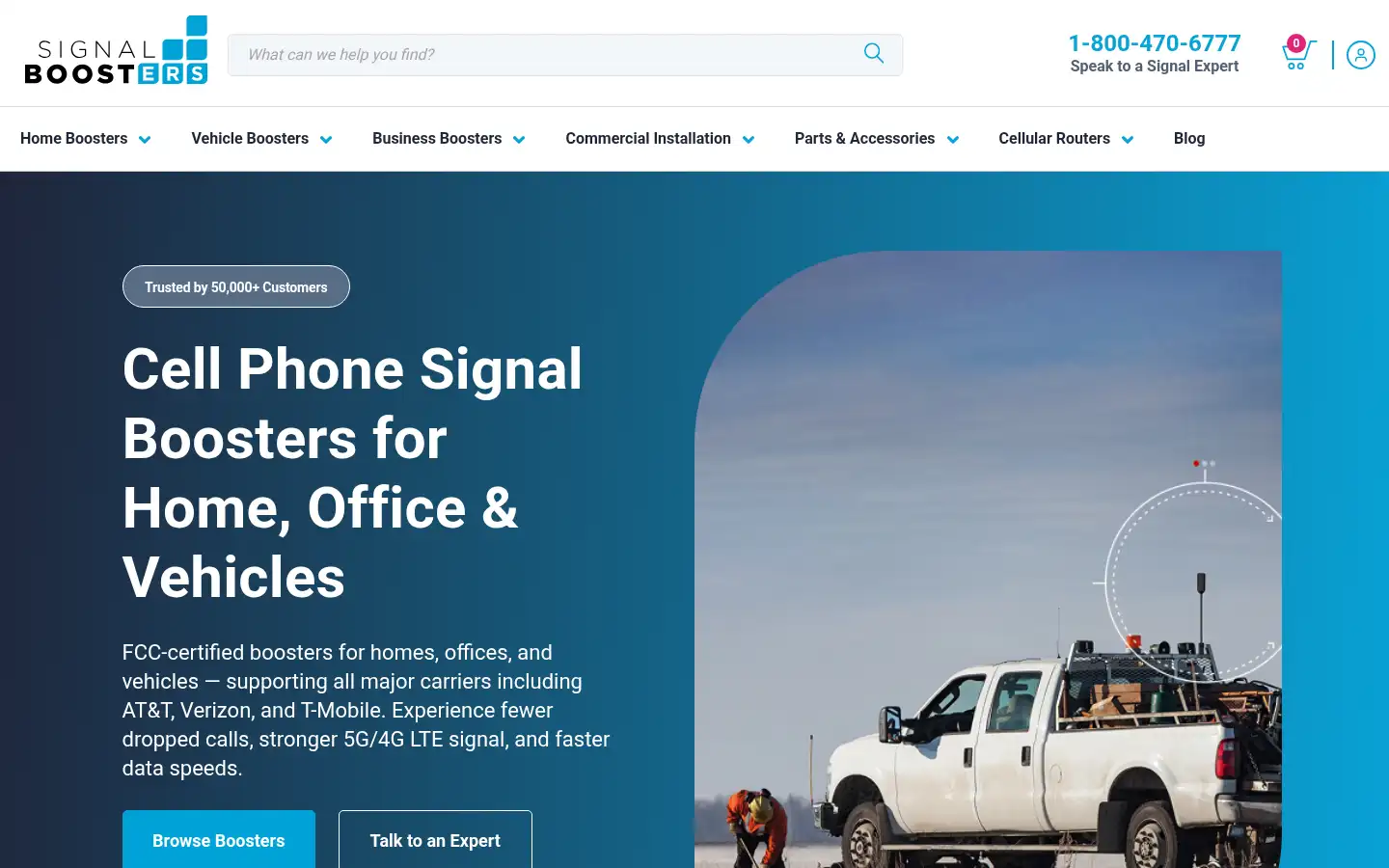 Screenshot of signalboosters.com