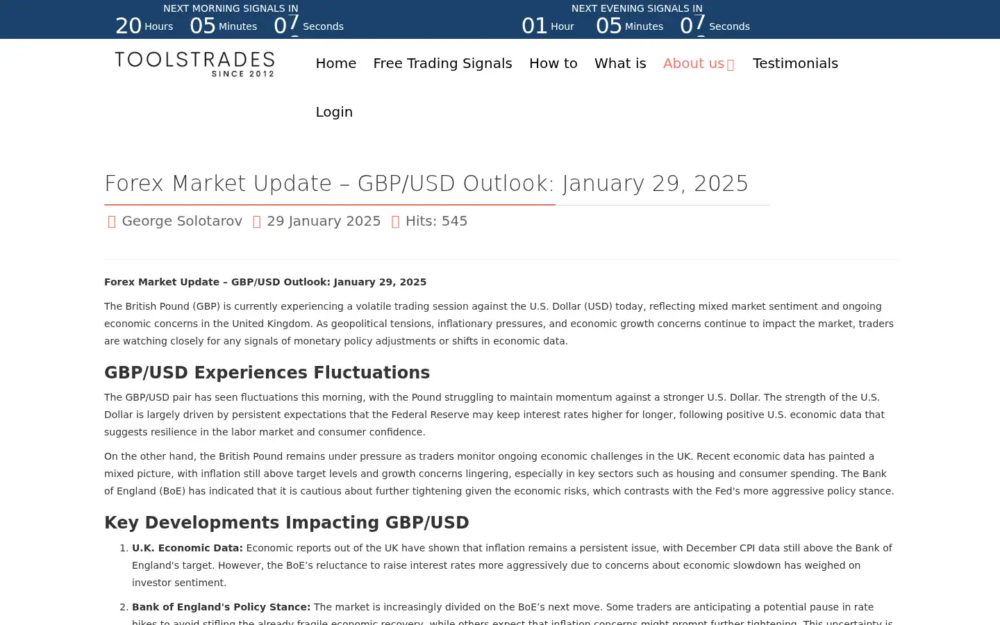 Screenshot of signals.toolstrades.com