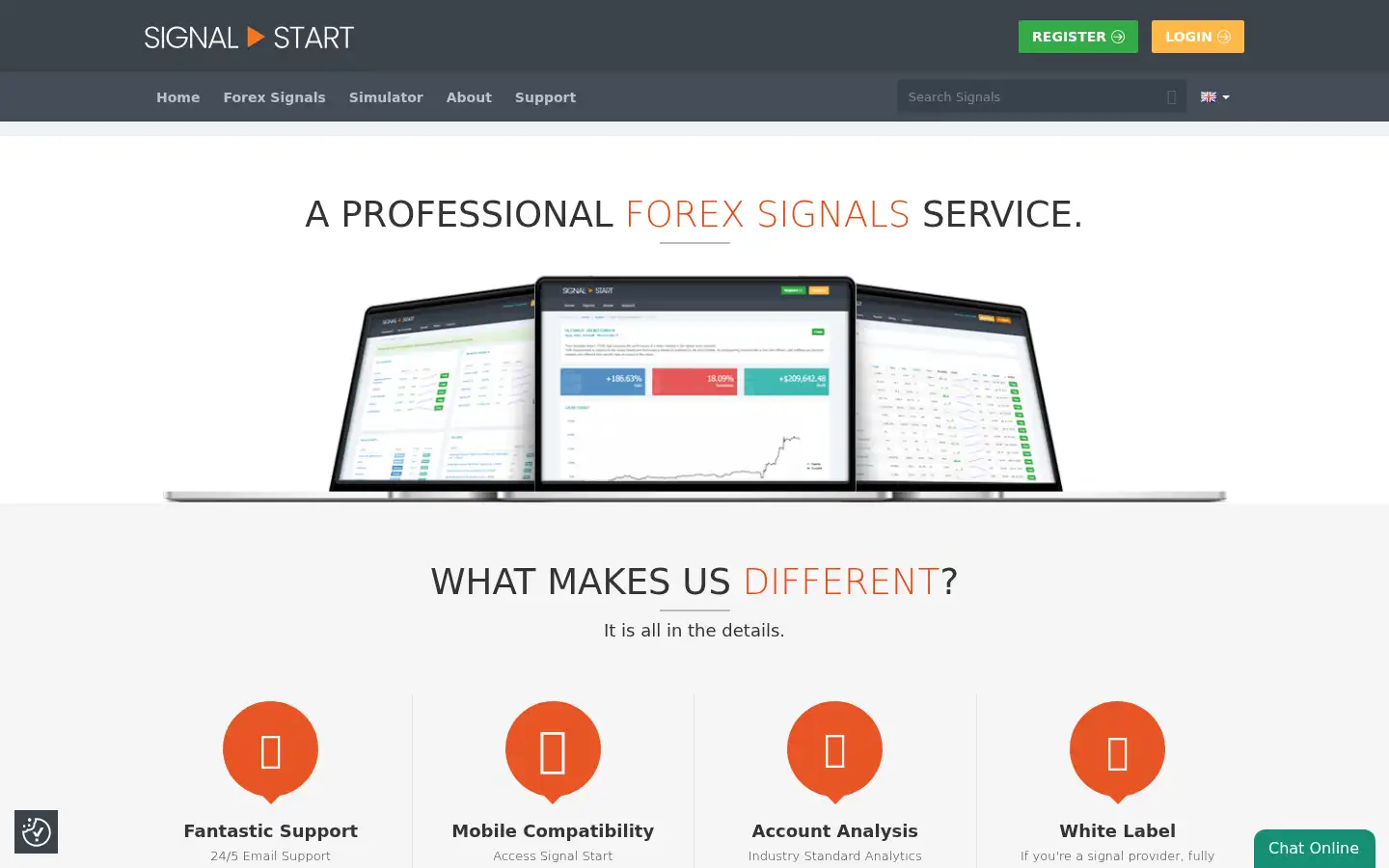 Screenshot of signalstart.com