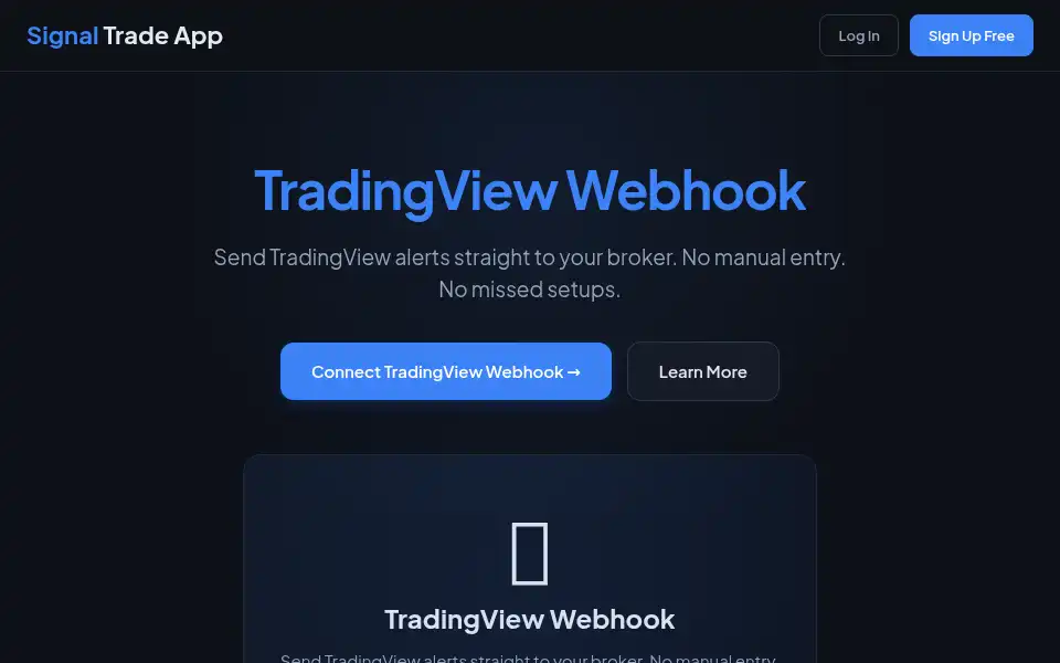 Screenshot of signaltradeapp.com