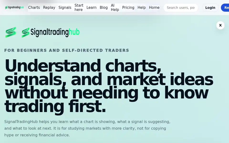 Screenshot of signaltradinghub.com