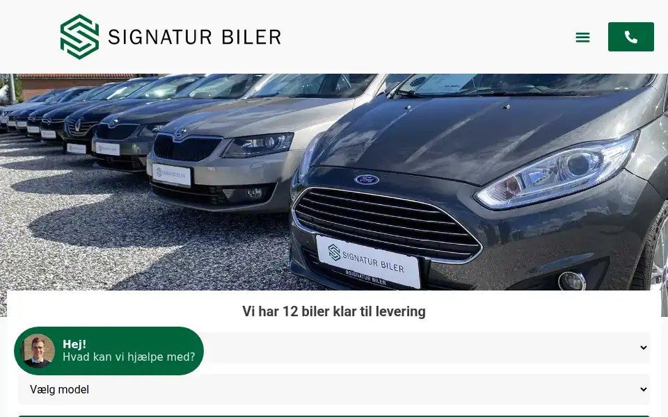 Screenshot of signaturbiler.dk