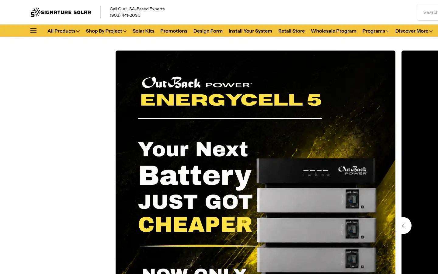 Screenshot of signaturesolar.com