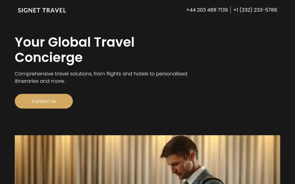 Screenshot of signettravel.com