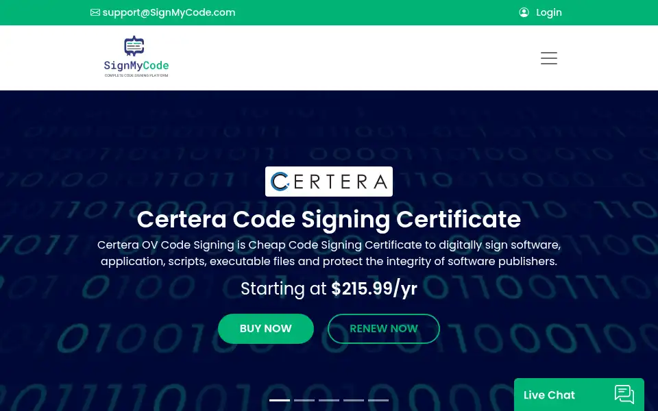 Screenshot of signmycode.com