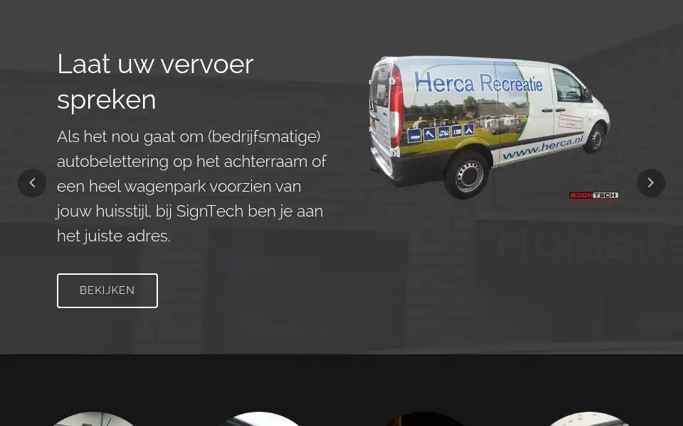 Screenshot of signtech.nl