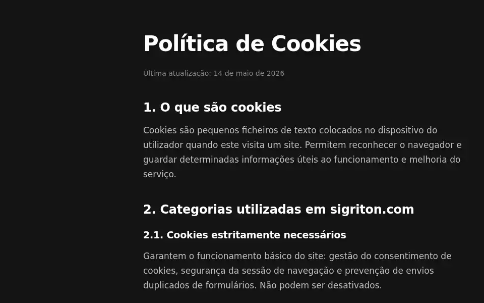 Screenshot of sigriton.com