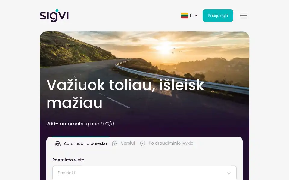 Screenshot of sigvi.lt