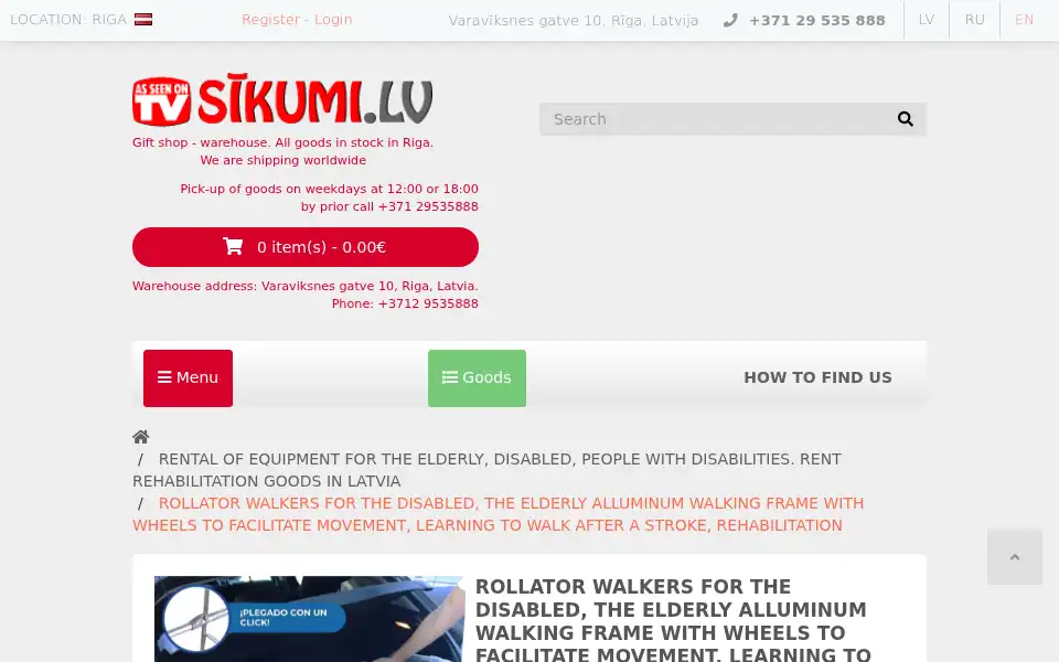 Screenshot of sikumi.lv
