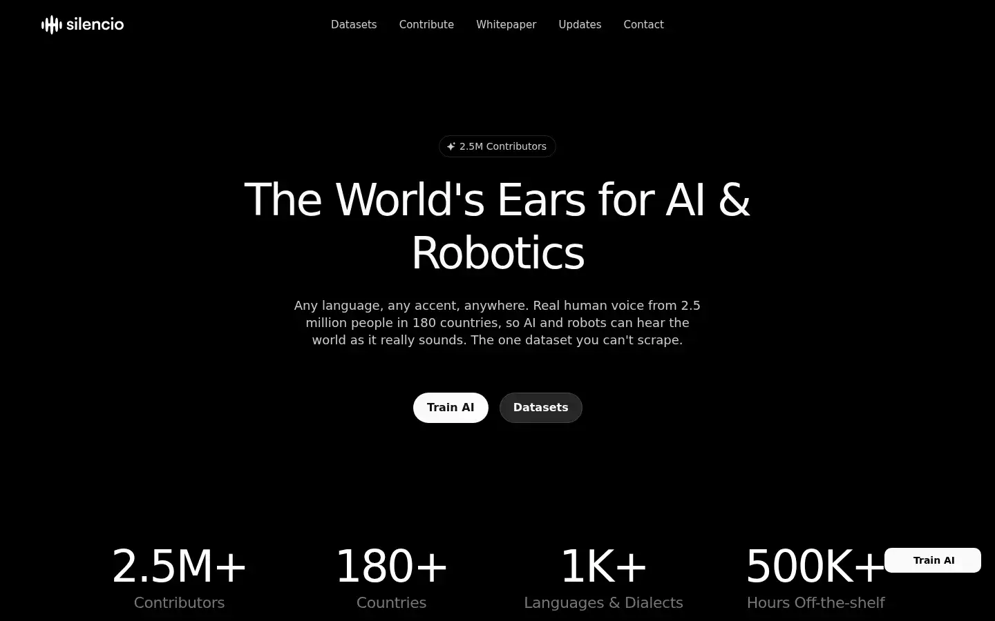 Screenshot of silencio.network