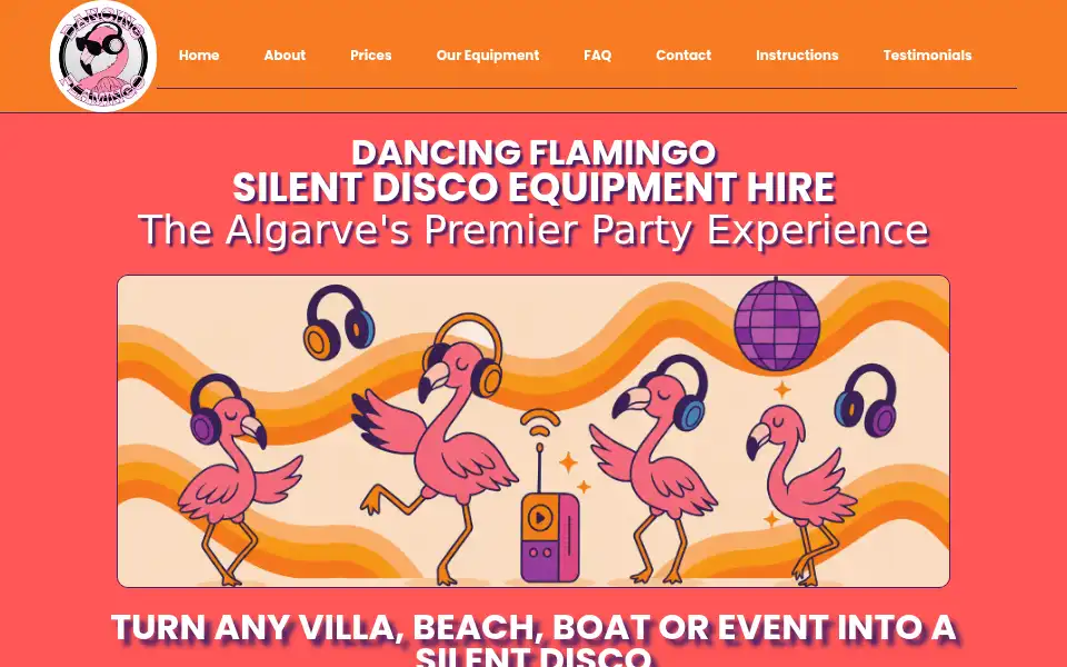 Screenshot of silentdiscoalgarve.com