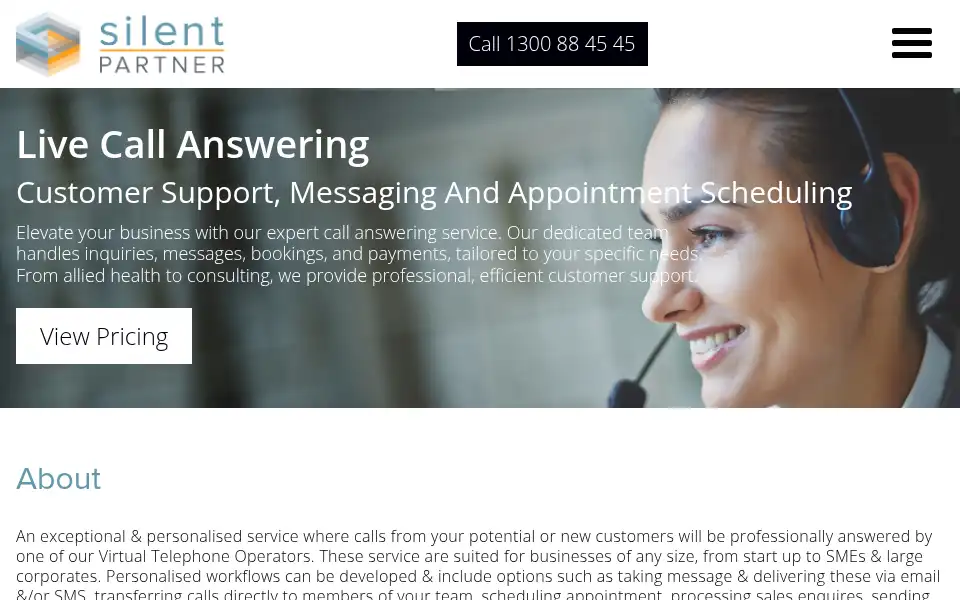 Screenshot of silentpartner.com.au