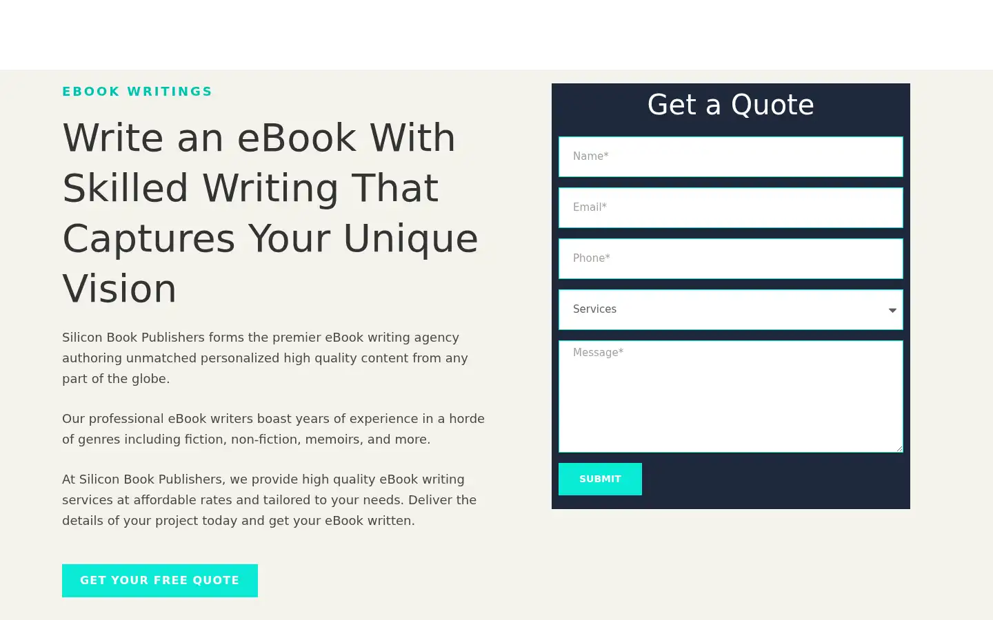Screenshot of siliconbookpublishers.com