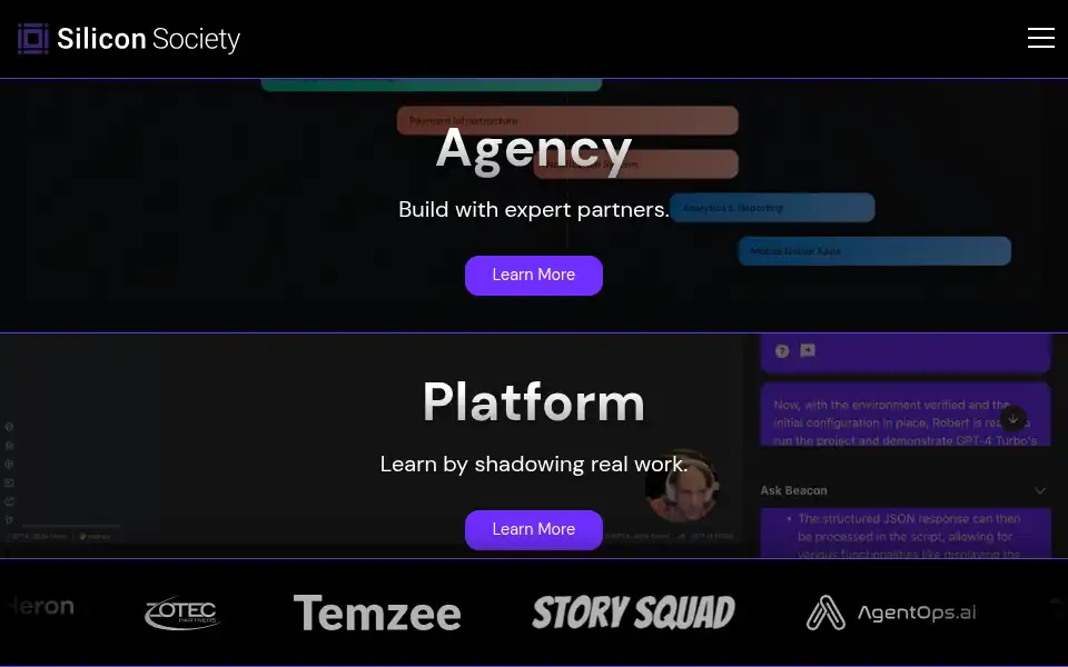 Screenshot of siliconsociety.org