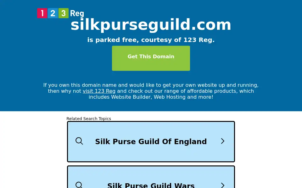 Screenshot of silkpurseguild.com