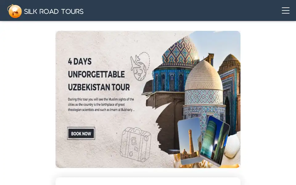 Screenshot of silkroad-tour.com