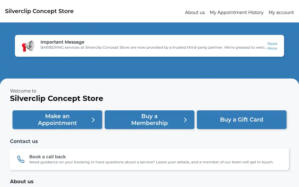 Screenshot of silverclip.co.uk