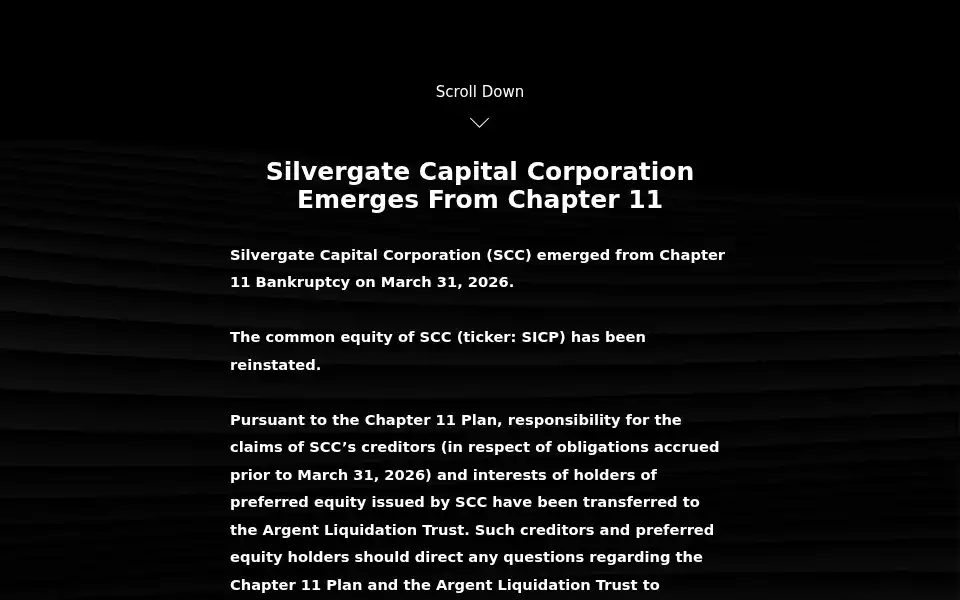 Screenshot of silvergate.com