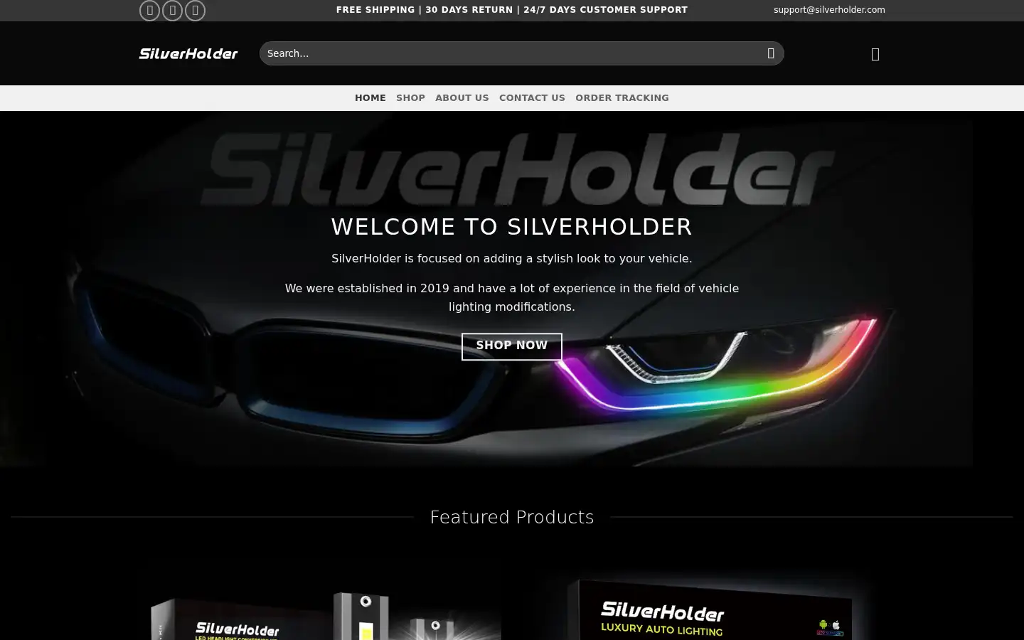Screenshot of silverholder.com