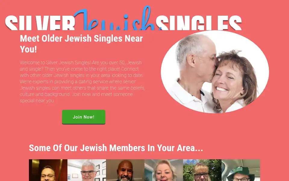 Screenshot of silverjewishsingles.com