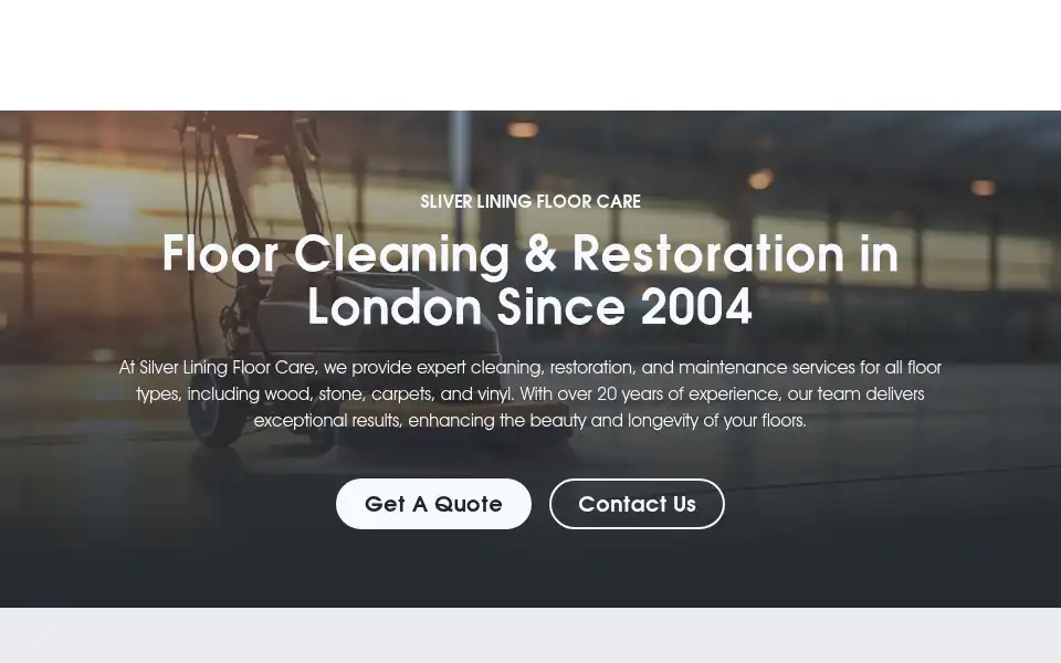 Screenshot of silverliningfloorcare.co.uk