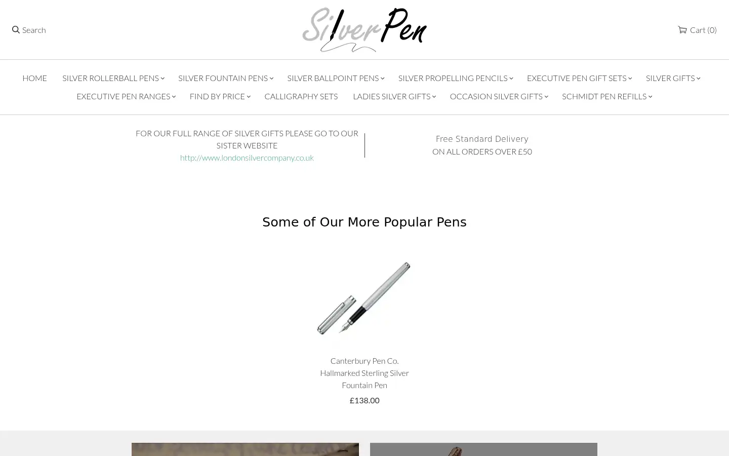 Screenshot of silverpen.co.uk