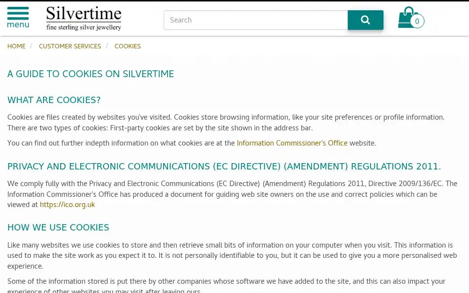 Screenshot of silvertime.co.uk
