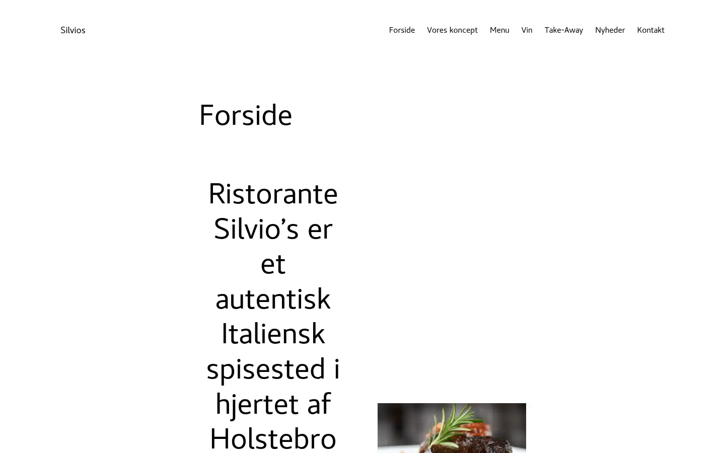 Screenshot of silvios.dk