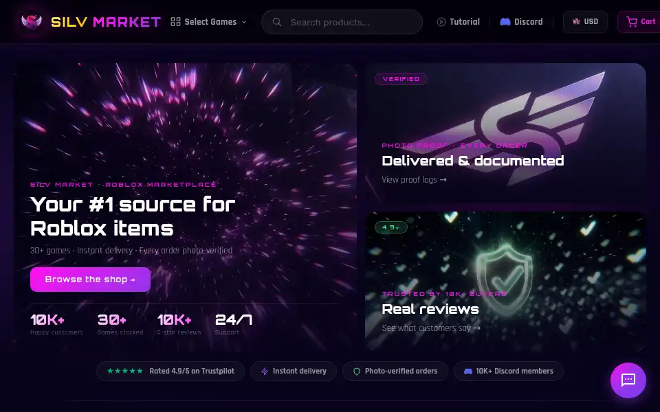 Screenshot of silvmarket.shop