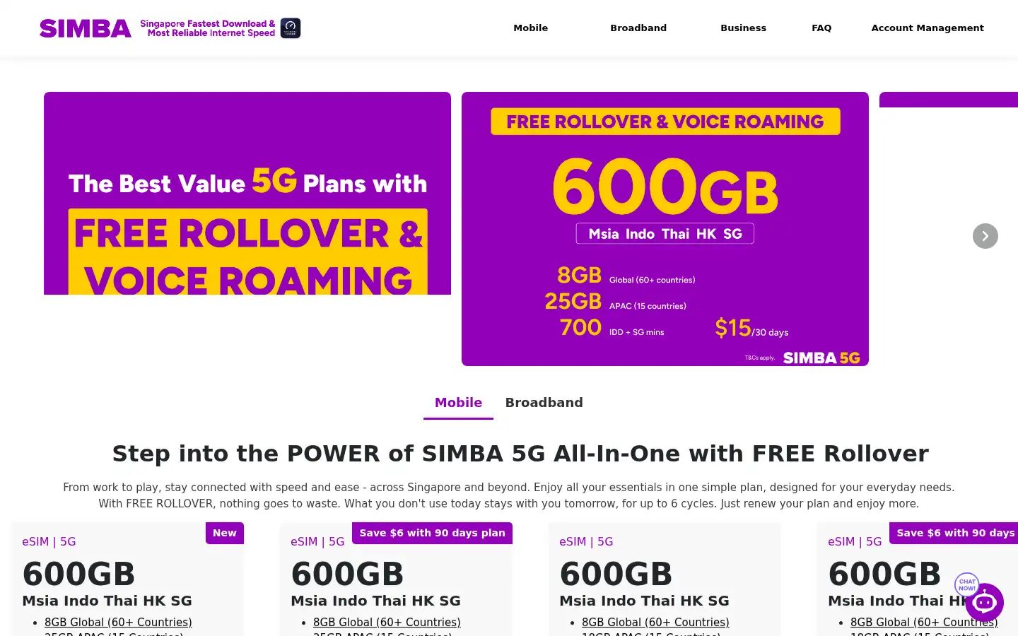 Screenshot of simba.sg