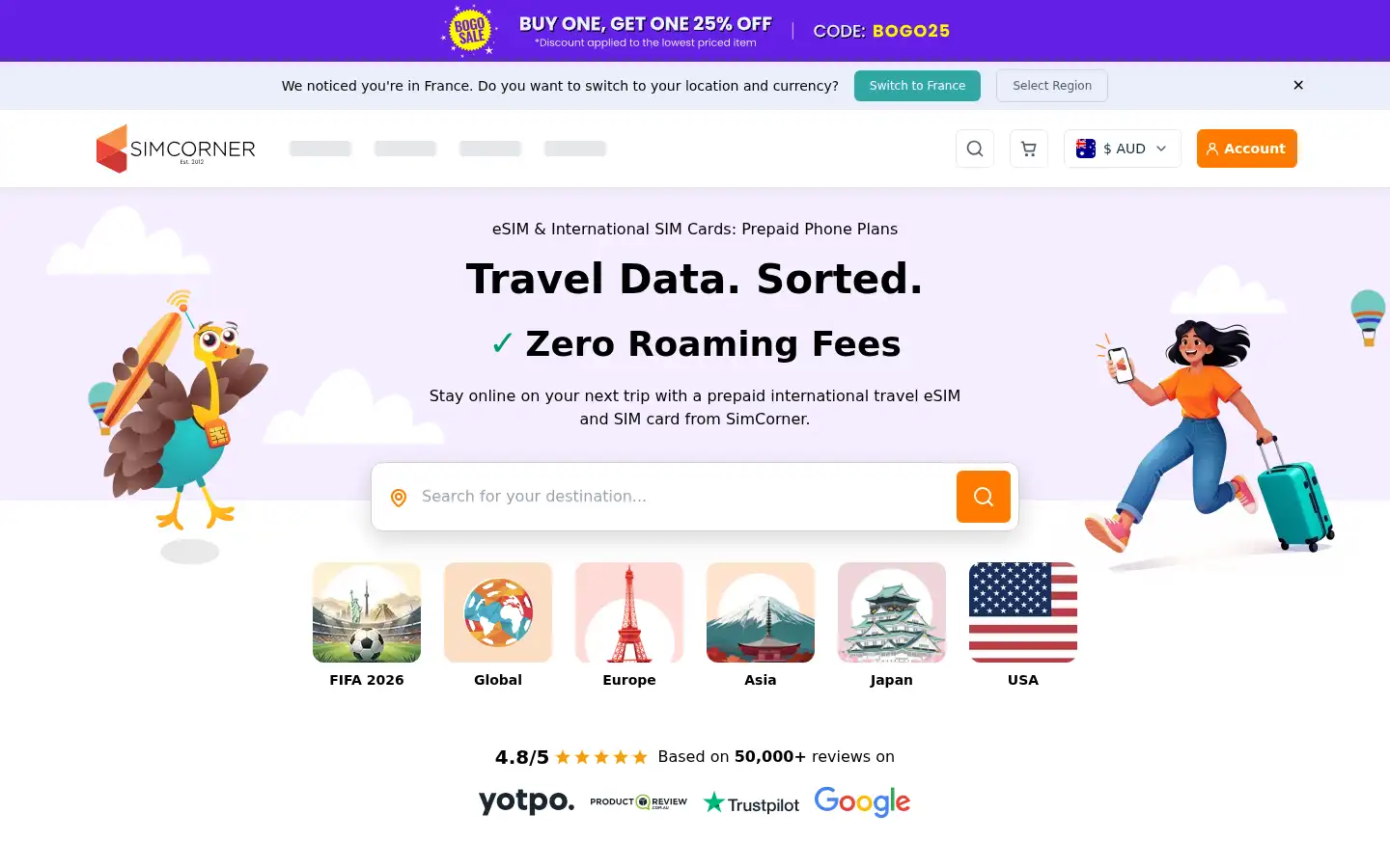 Screenshot of simcorner.com
