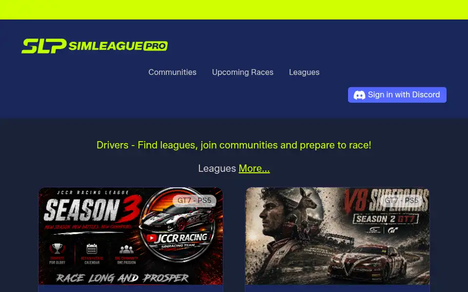 Screenshot of simleaguepro.com