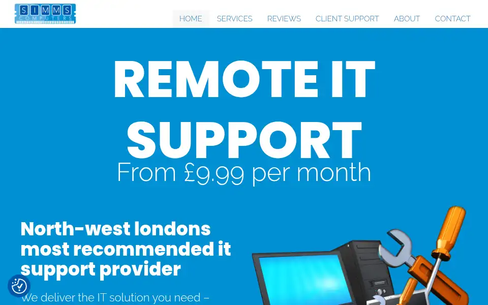 Screenshot of simmscomputers.com