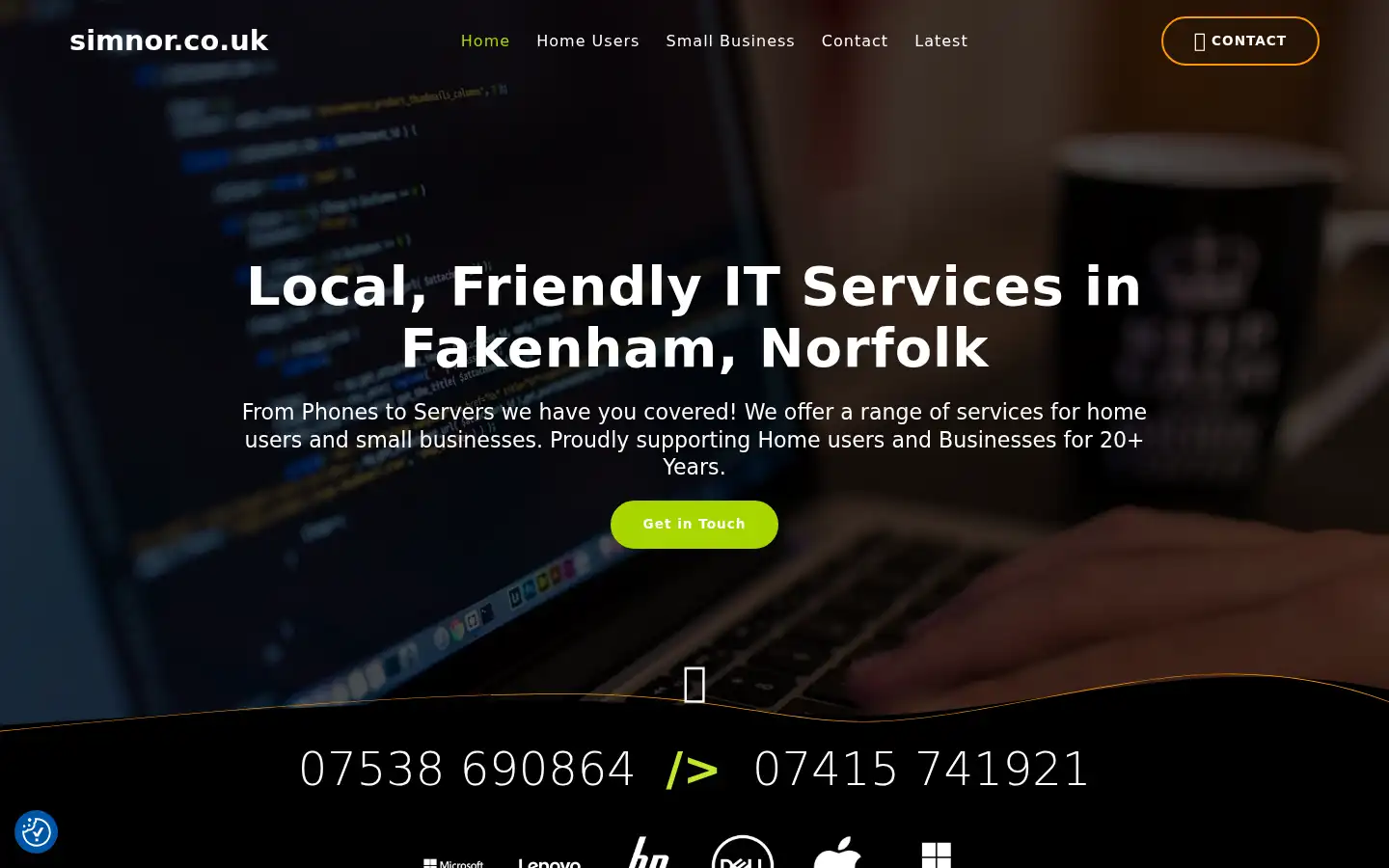 Screenshot of simnor.co.uk