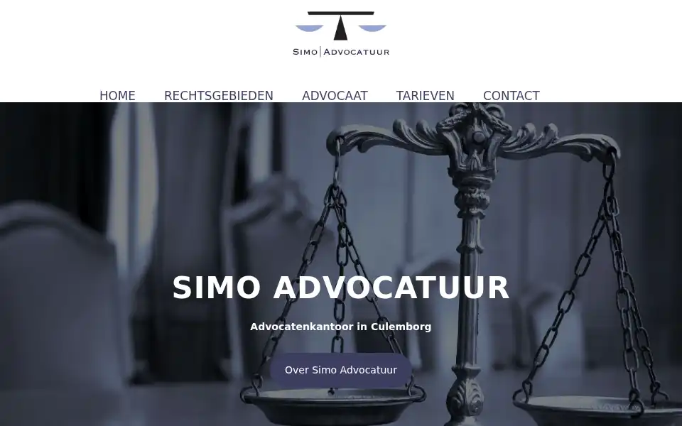 Screenshot of simo-advocatuur.nl