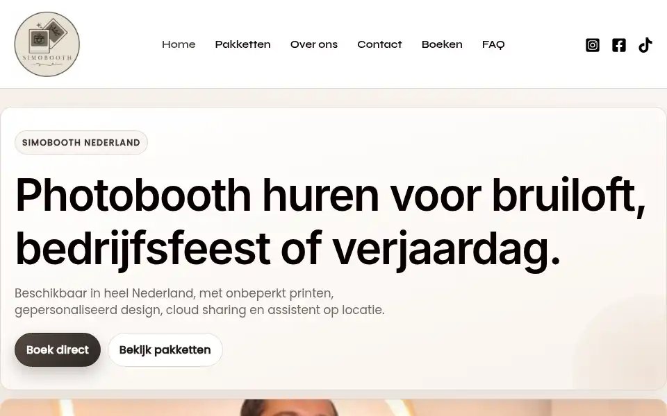 Screenshot of simobooth.nl