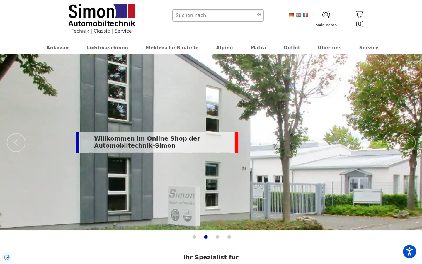 Screenshot of simon-auto-shop.de
