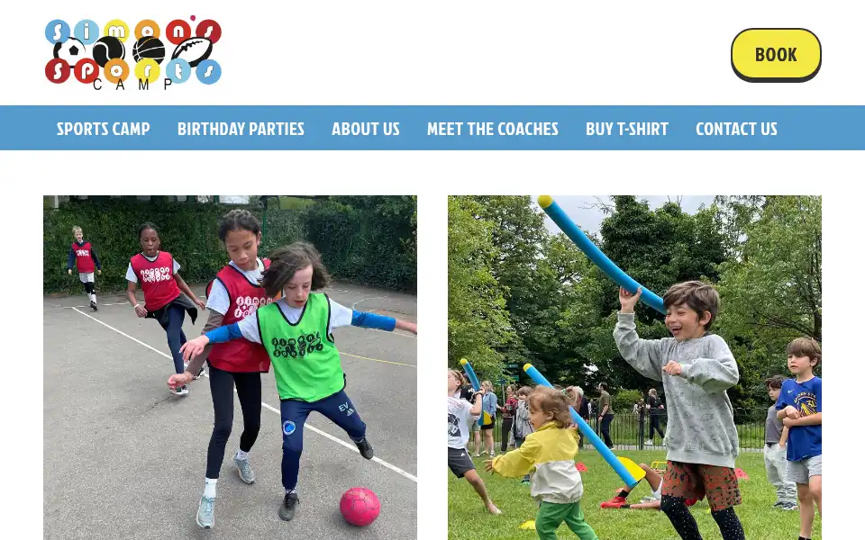 Screenshot of simonssportscamp.com